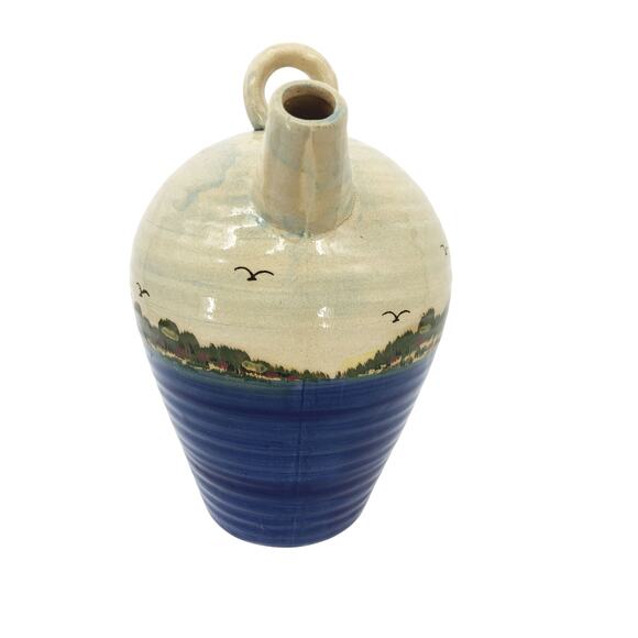 1980s WCL Stoneware Pottery Lighthouse Jug Pitcher - Picture 4 of 10